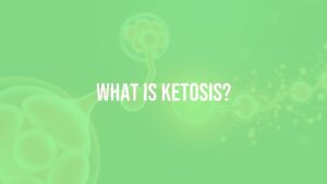 Abstract visualization of ketosis, fat molecules turning into energy, glowing ketones, metabolic process, scientific illustration, modern and clean style.
