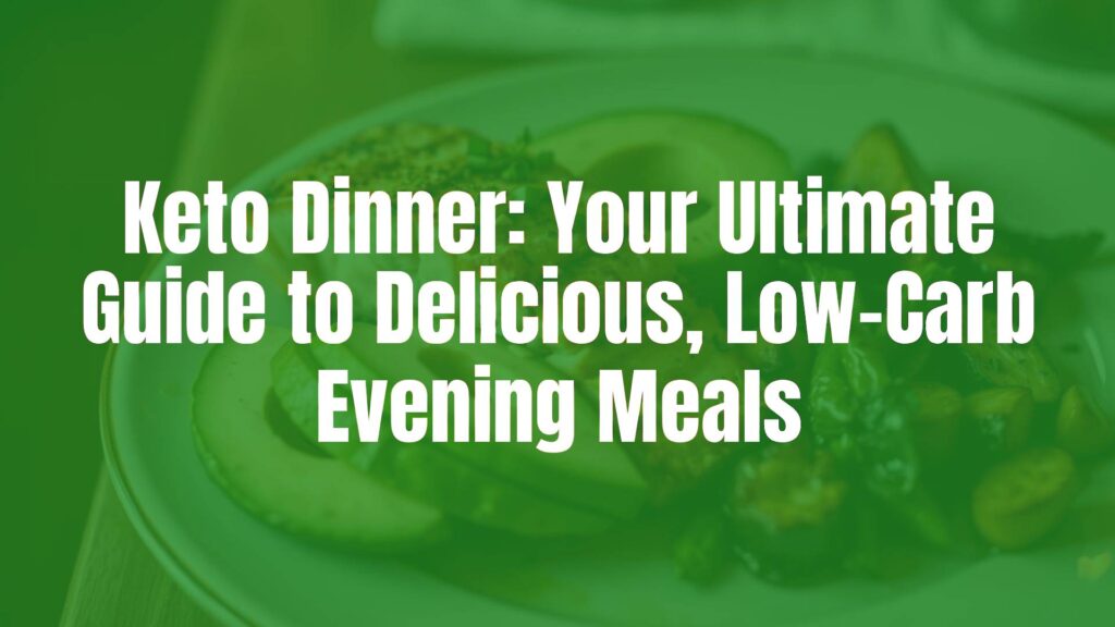 Delicious keto dinner plate with grilled salmon, avocado, and roasted vegetables, warm lighting, realistic.