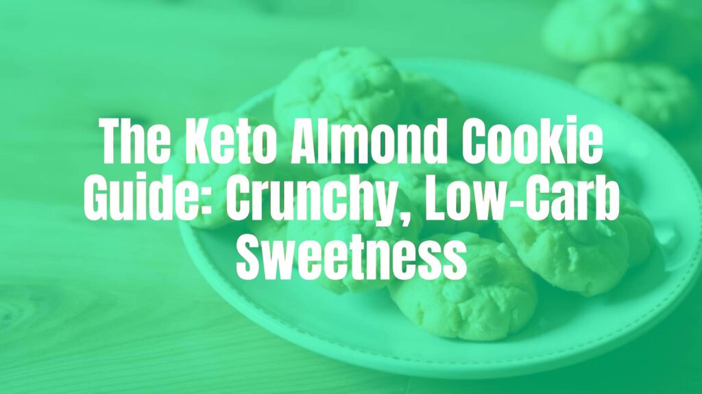 A plate of crunchy keto almond cookies on a wooden table, warm lighting, nutty and inviting, realistic.