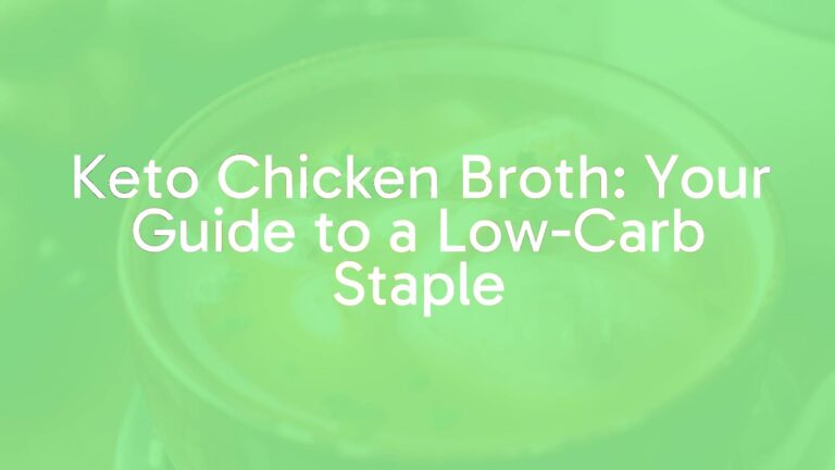 A steaming bowl of rich keto chicken broth, fresh herbs, golden color, cozy kitchen setting, realistic.